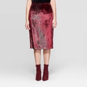 A NEW DAY Garnet Metallic Shine Skirt. Size 10.
